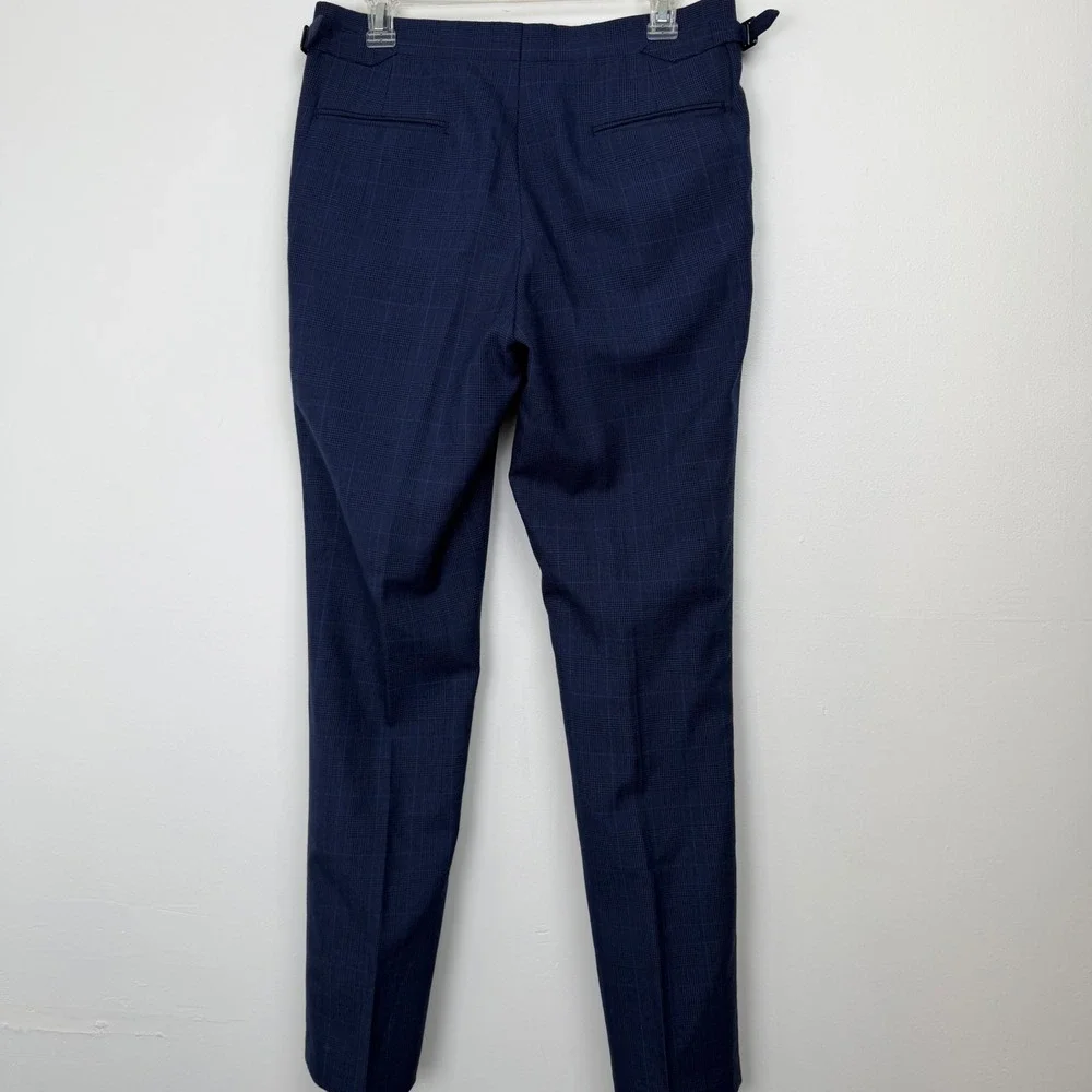 Billy Reid 38 X 31 Heirloom Mens Blue Glen Plaid 2-Button Suit USA Made Tailored